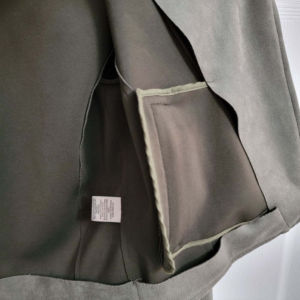 Rag Poets Everit Faux Suede Moto Jacket Gray Women’s XS Asymmetrical Biker - Picture 10 of 15
